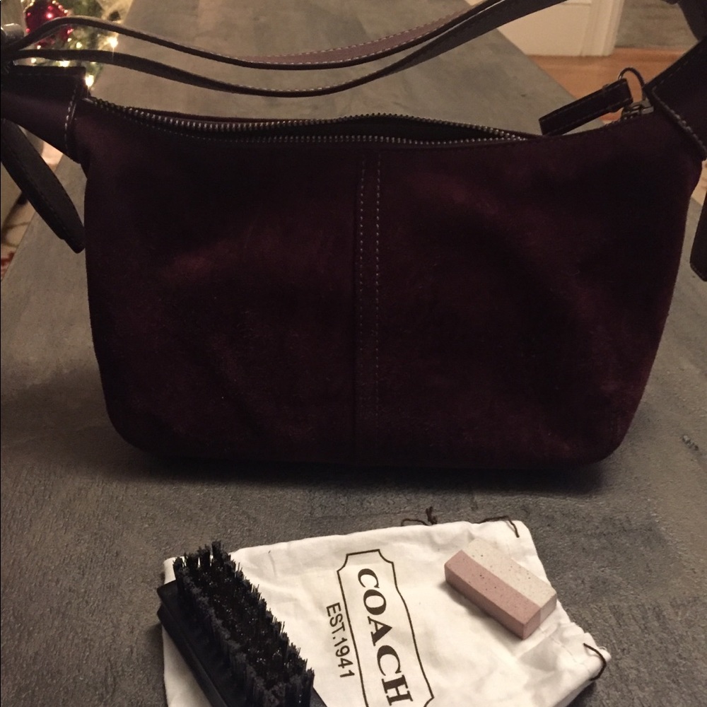 Coach suede mini hobo